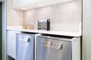 Futterkueche mit Spuelmaschinen